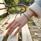 Unisex Amazonite Leather Boho Bracelet | Braided Adjustable Jewelry