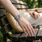 Blue Agate Serenity Bracelet Set: Calm & Clarity Trio (3 PCS)