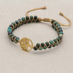 African Turquoise Tree of Life Bracelet Evolution & New Beginnings Talisman