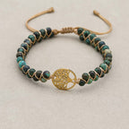 African Turquoise Tree of Life Bracelet Evolution & New Beginnings Talisman