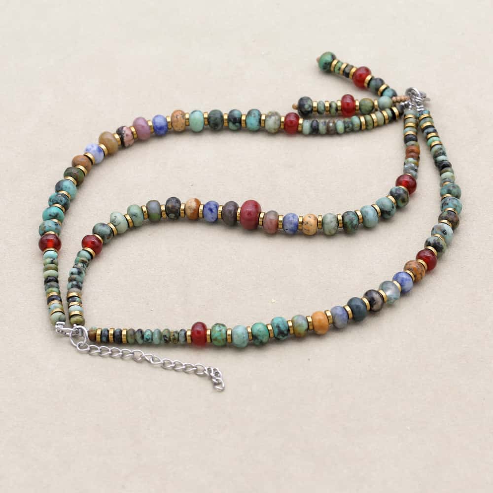 African Turquoise Multi-Gemstone Layered Bracelet: Evolution & Growth