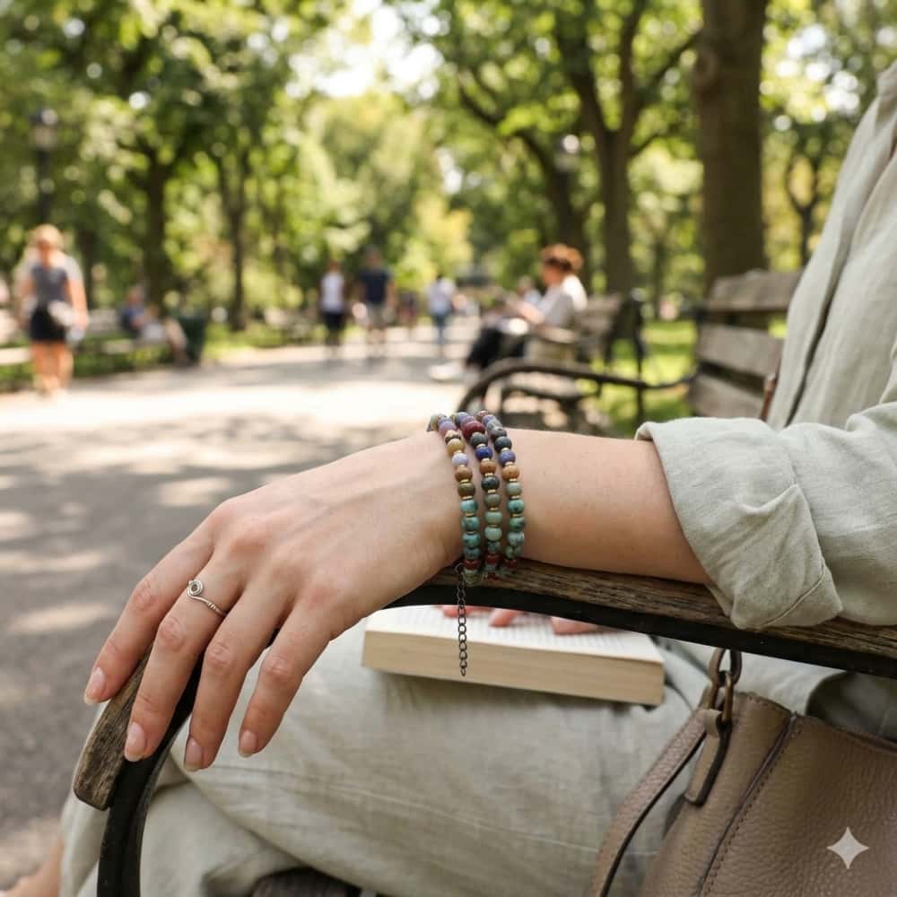 African Turquoise Multi-Gemstone Layered Bracelet: Evolution & Growth