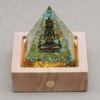 Protection & Renewal Lord Shiva Turquoise Orgone Pyramid Night Light