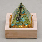 Protection & Renewal Lord Shiva Turquoise Orgone Pyramid Night Light