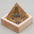 Wisdom & Truth Lord Shiva Lapis Lazuli Orgone Pyramid with Night Light Base