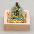 Peace & Serenity: Buddha Turquoise Orgone Pyramid with Night Light Base