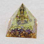Transformation & Peace: Lord Shiva Amethyst Orgone Pyramid with Night Light Base