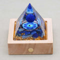 Balance & Wisdom Yin Yang Lapis Lazuli Orgone Pyramid with Night Light Base