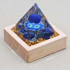 Balance & Wisdom Yin Yang Lapis Lazuli Orgone Pyramid with Night Light Base