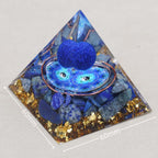 Balance & Wisdom Yin Yang Lapis Lazuli Orgone Pyramid with Night Light Base