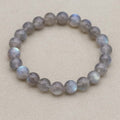 Magic & Intuition 8mm Natural Labradorite Beaded Flash Bracelet