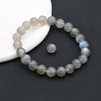 Magic & Intuition 8mm Natural Labradorite Beaded Flash Bracelet