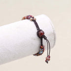 Passion & Vitality: Red Emperor Stone Red Agate Woven Boho Bracelet