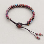 Passion & Vitality: Red Emperor Stone Red Agate Woven Boho Bracelet