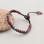 Passion & Vitality: Red Emperor Stone Red Agate Woven Boho Bracelet