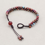 Passion & Vitality: Red Emperor Stone Red Agate Woven Boho Bracelet