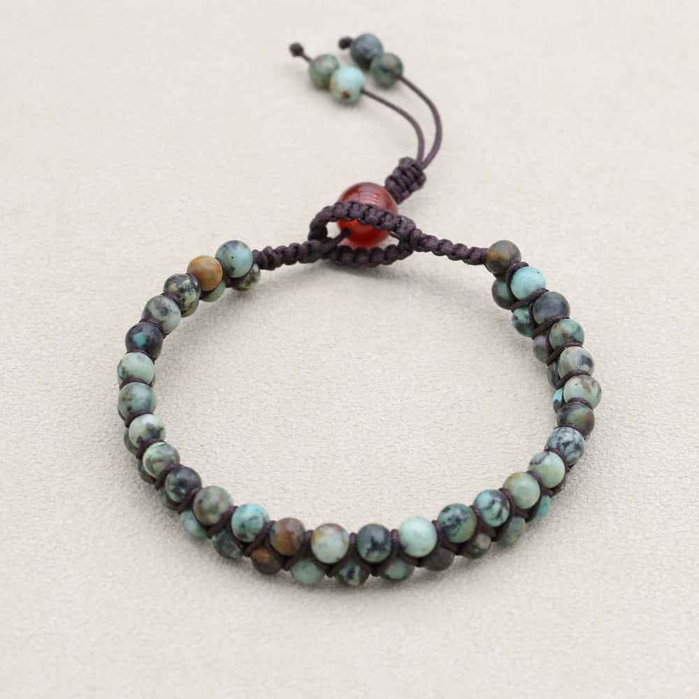 Passion & Vitality: Red Emperor Stone Red Agate Woven Boho Bracelet
