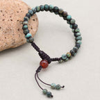 Passion & Vitality: Red Emperor Stone Red Agate Woven Boho Bracelet