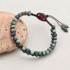 Passion & Vitality: Red Emperor Stone Red Agate Woven Boho Bracelet