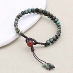 Passion & Vitality: Red Emperor Stone Red Agate Woven Boho Bracelet