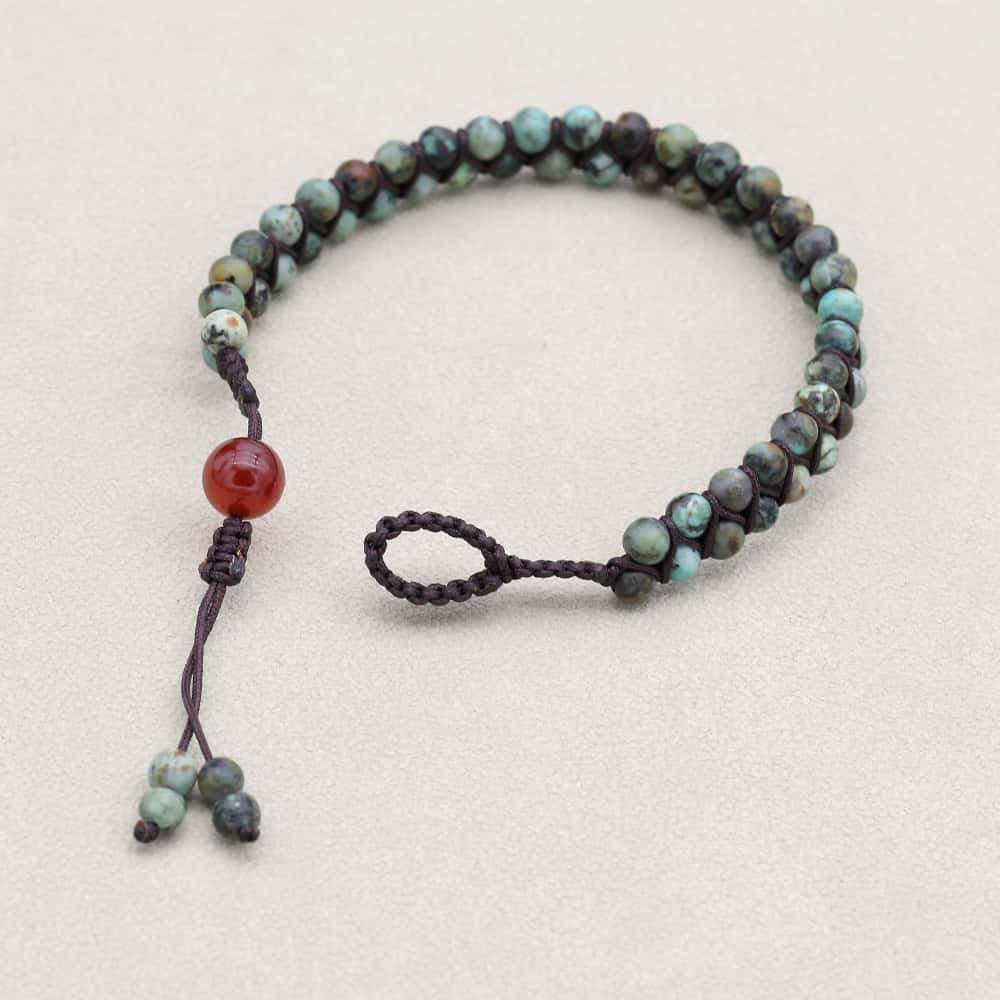 Passion & Vitality: Red Emperor Stone Red Agate Woven Boho Bracelet