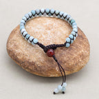 Hope & Fortune: Amazonite Red Agate Woven Boho Bracelet