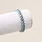 Hope & Fortune: Amazonite Red Agate Woven Boho Bracelet