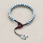Hope & Fortune: Amazonite Red Agate Woven Boho Bracelet