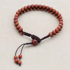 Strength & Fortune: Red Jasper Red Agate Woven Boho Bracelet