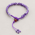 Wisdom & Fortune: Dream Amethyst Red Agate Woven Boho Bracelet