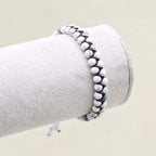 Peace and Fortune: White Turquoise Red Agate Woven Boho Bracelet