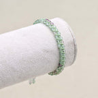 Clarity and Fortune: Rainbow Fluorite Red Agate Woven Boho Bracelet