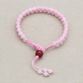 Love and Fortune: Rose Quartz Red Agate Woven Boho Bracelet