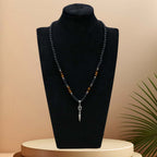 Strength & Protection: Lava Stone Tiger's Eye Vajra Pendant Necklace