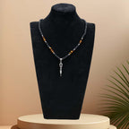Strength & Protection: Lava Stone Tiger's Eye Vajra Pendant Necklace