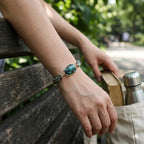 Evolution & Growth: African Turquoise Woven Charm Boho Bracelet