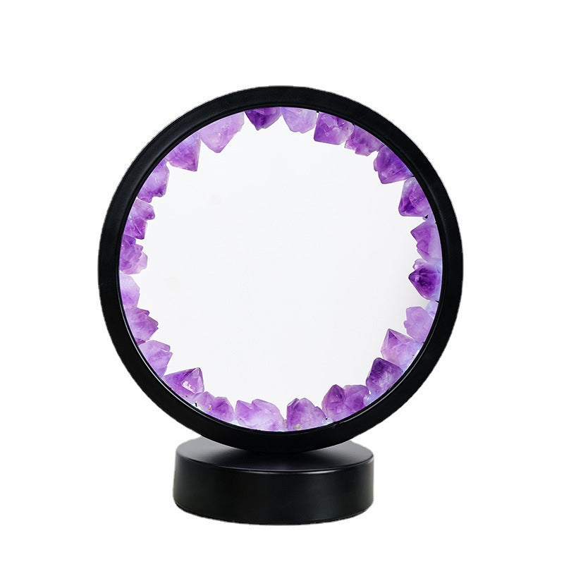 Tranquil Sleep: Amethyst Crystal Halo Night Light for Peace and Anxiety Relief