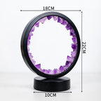 Tranquil Sleep: Amethyst Crystal Halo Night Light for Peace and Anxiety Relief