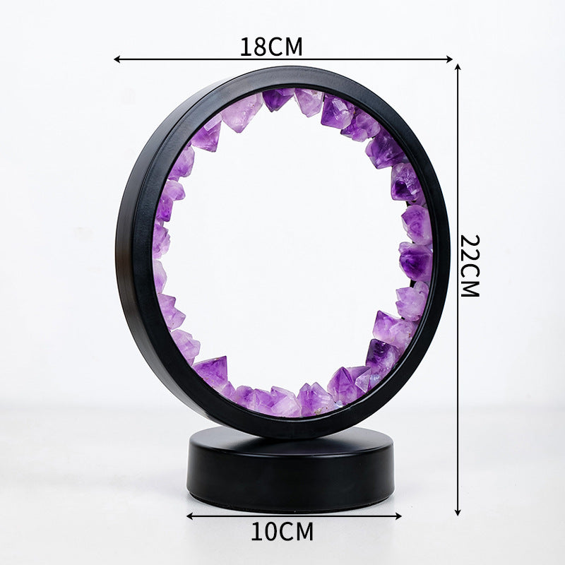 Tranquil Sleep: Amethyst Crystal Halo Night Light for Peace and Anxiety Relief