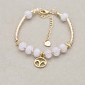 Love and Guardian Zodiac Rose Quartz Abacus Bead Bracelet