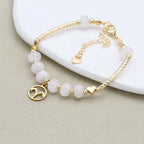 Love and Guardian Zodiac Rose Quartz Abacus Bead Bracelet