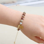 Longevity and Balance Zodiac Shoushan Stone Abacus Bead Bracelet