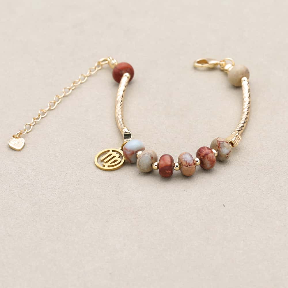 Longevity and Balance Zodiac Shoushan Stone Abacus Bead Bracelet