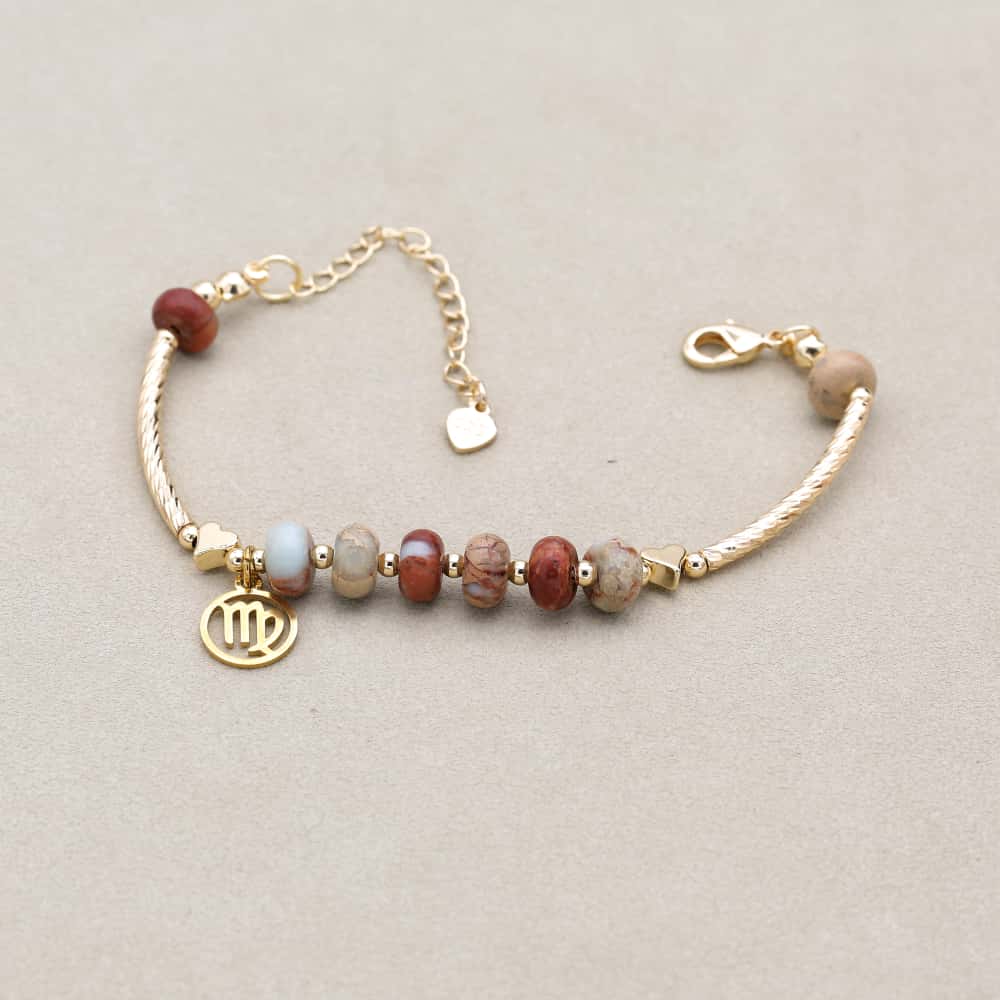 Longevity and Balance Zodiac Shoushan Stone Abacus Bead Bracelet
