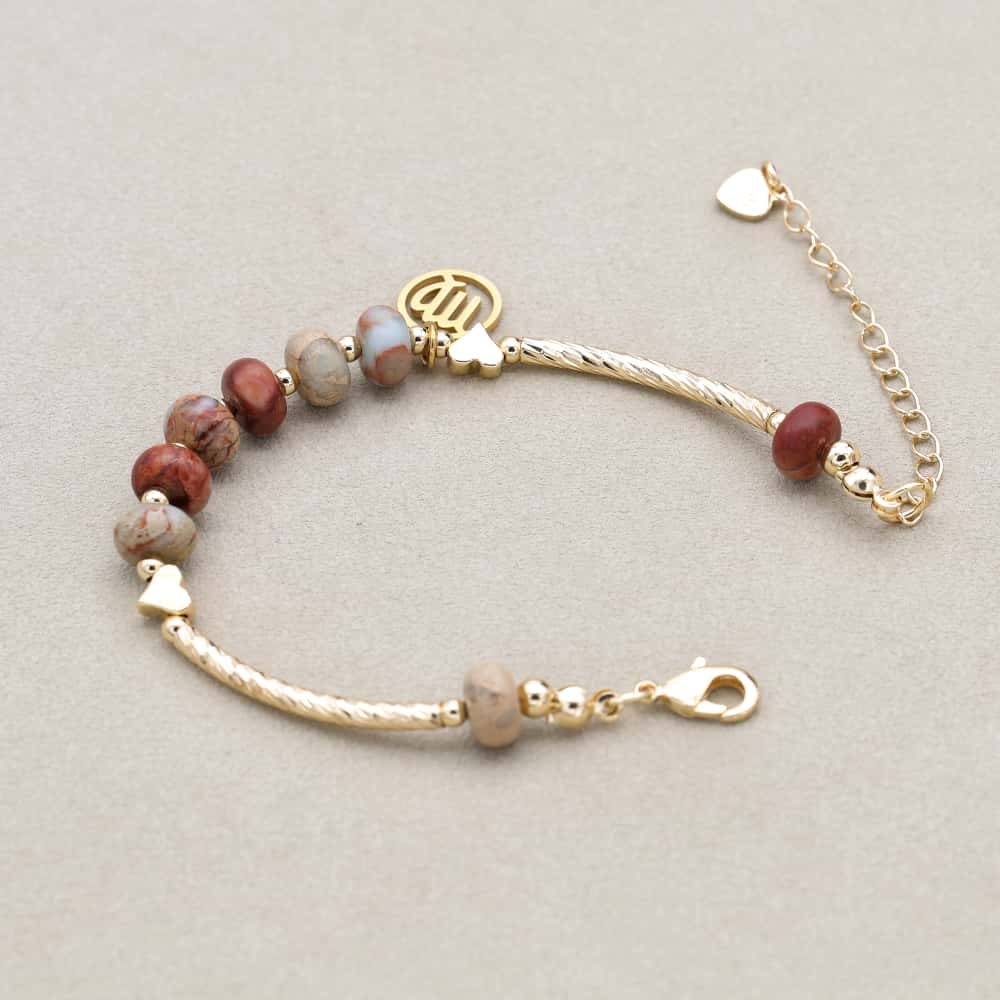 Longevity and Balance Zodiac Shoushan Stone Abacus Bead Bracelet