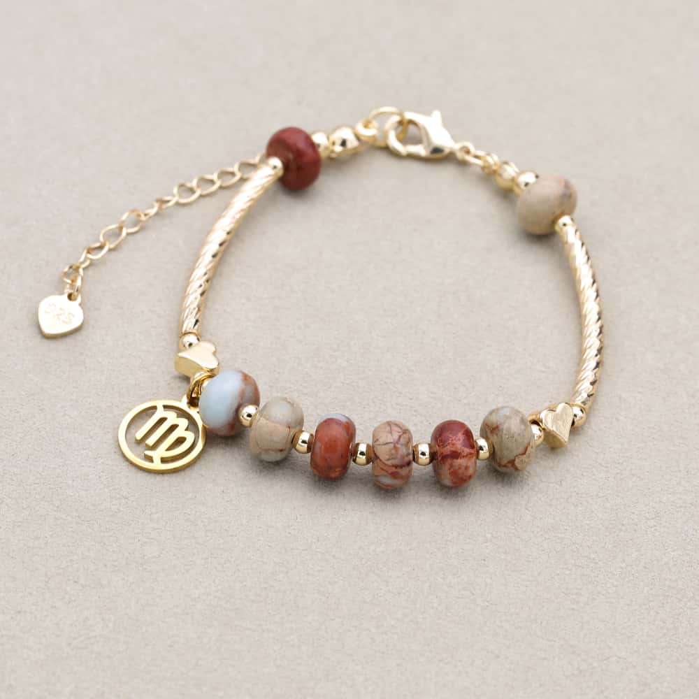 Longevity and Balance Zodiac Shoushan Stone Abacus Bead Bracelet