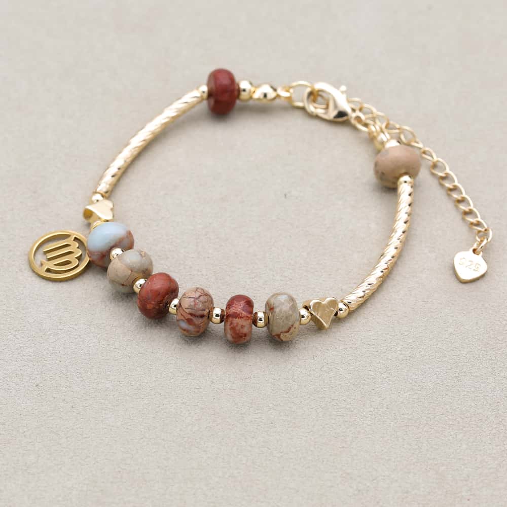 Longevity and Balance Zodiac Shoushan Stone Abacus Bead Bracelet