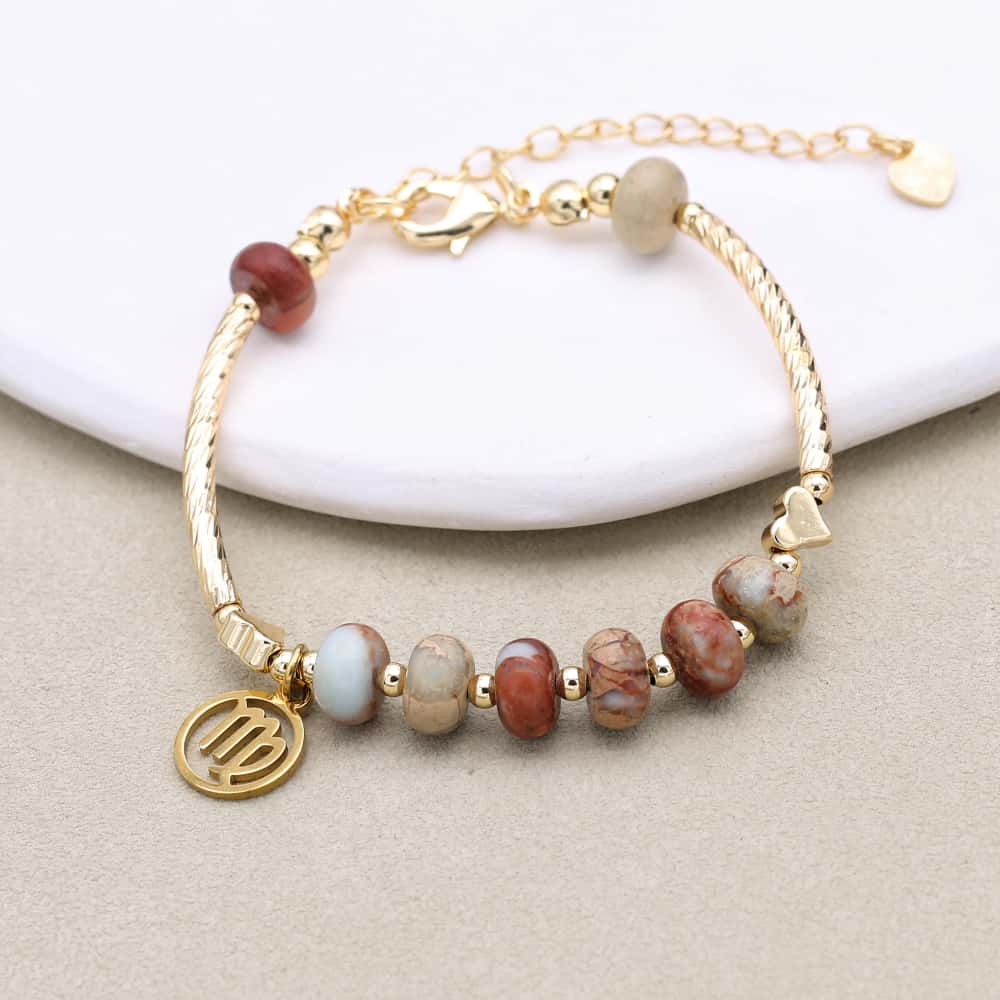 Longevity and Balance Zodiac Shoushan Stone Abacus Bead Bracelet