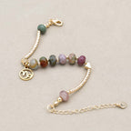 Strength and Harmony Zodiac Indian Agate Abacus Bead Bracelet