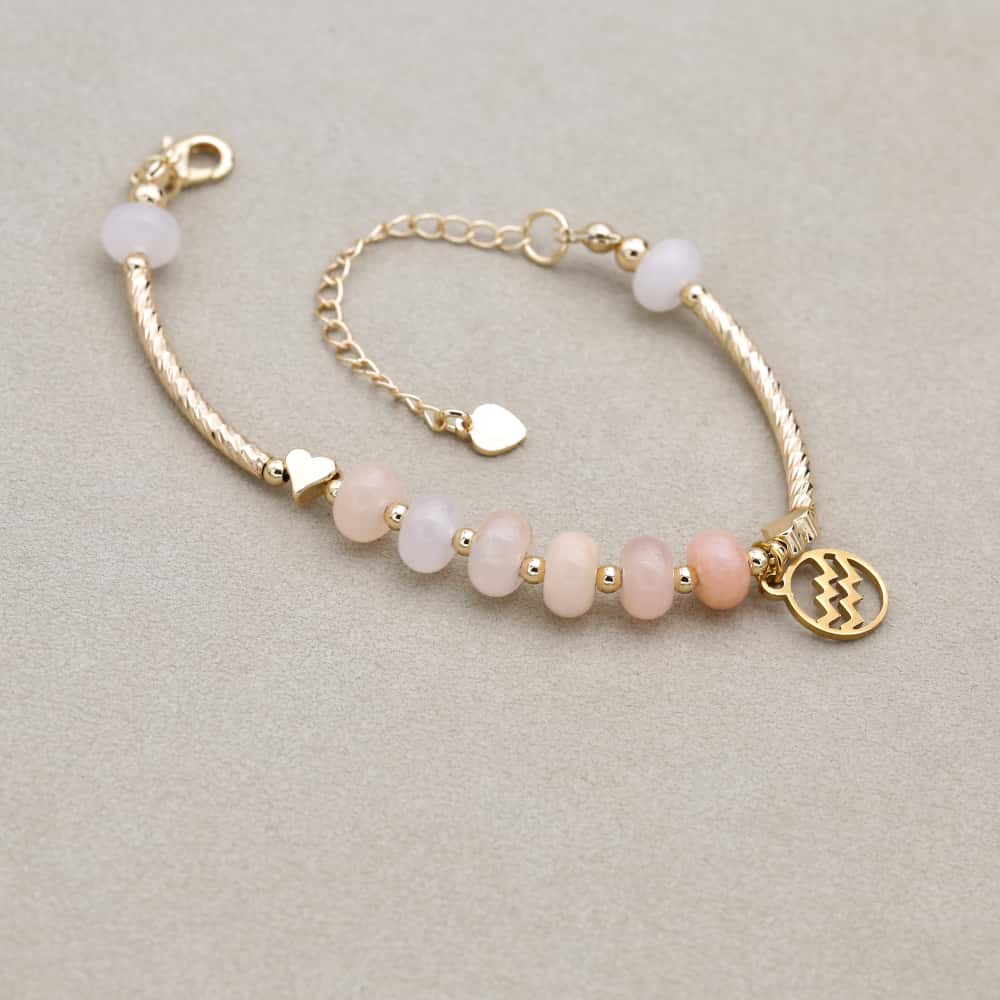 Pulsera de Aventurina Rosa Zodiac Amor y Abundancia